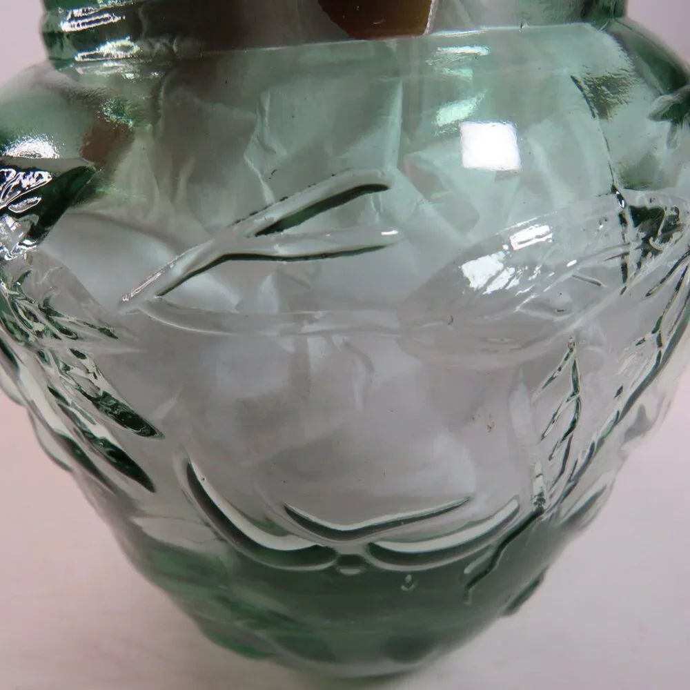 Green Orchard Fruit Glass Jar w decorative Cork Lid